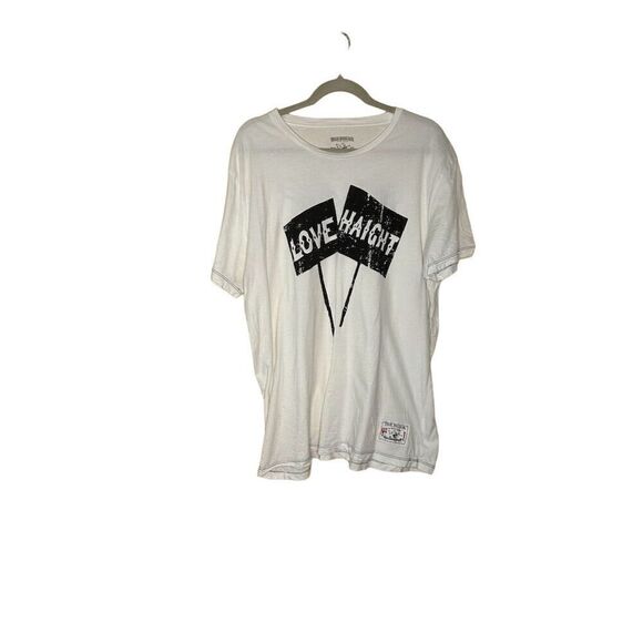 True Religion Love Haight Men's Graphic T-Shirt White XXL Short Sleeve C… - Picture 1 of 3